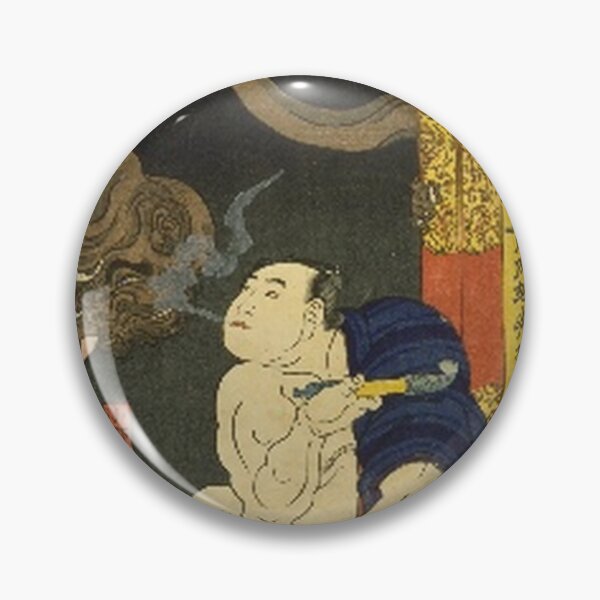 Item preview, Sumo Wrestler and Yokai Demon - Tsukioka Yoshitoshi Ukiyo-e designed and sold by vekotpu.