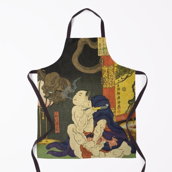 Item preview, Sumo Wrestler and Yokai Demon - Tsukioka Yoshitoshi Ukiyo-e designed and sold by vekotpu.