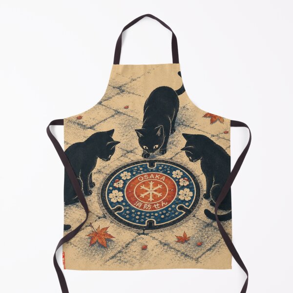 Item preview, Curious Black Cats and Osaka Manhole designed and sold by Komatoya.