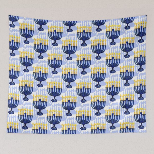 Item preview, Hanukkah Holiday Menorah Pattern With Bright Candles Pattern designed and sold by DEC02.