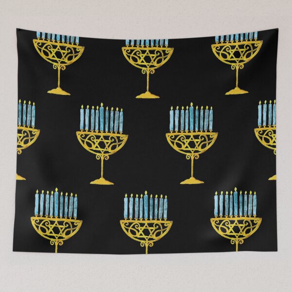Item preview, Contemporary Hanukkah Menorah Pattern With Star Of David designed and sold by DEC02.