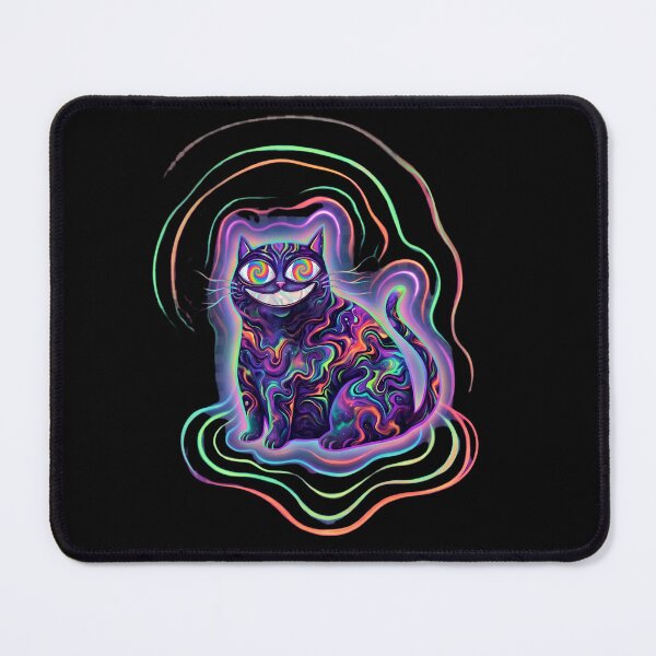 Item preview, Psychedelic Trippy Cat - Neon Acid Cheshire Art designed and sold by digitalbob60.
