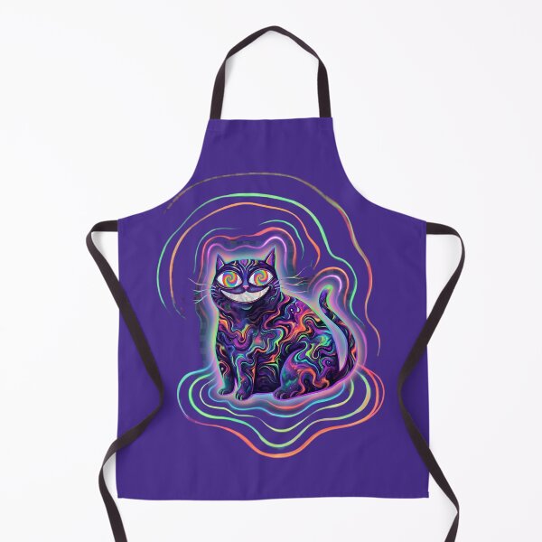 Item preview, Psychedelic Trippy Cat - Neon Acid Cheshire Art designed and sold by digitalbob60.