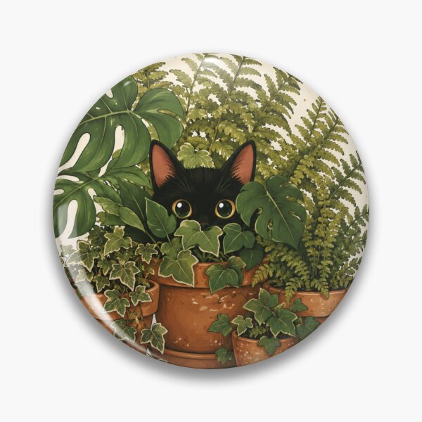 Item preview,  Botanical Cats Cozy Vibes Black Cat Plants Vintry Off designed and sold by VintryOff.