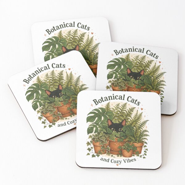 Item preview, Botanical Cats Cozy Vibes Black Cat Plants Vintry Off designed and sold by VintryOff.