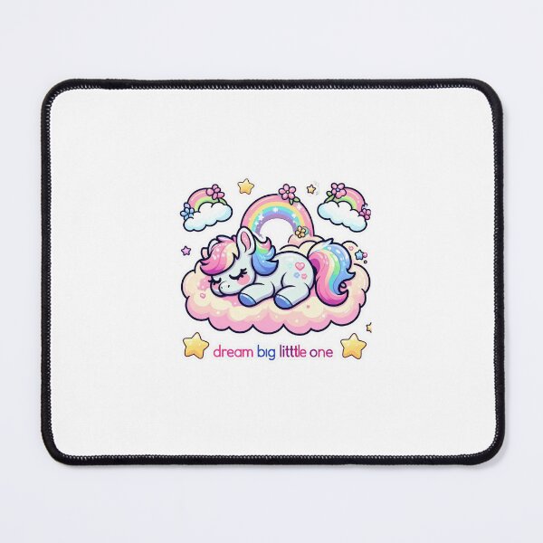 Item preview, Dream Big Little One Sleeping Unicorn Rainbow Kawaii Cute Stickerdream big little one designed and sold by carestazafeli.