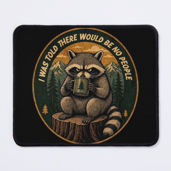 Item preview, Introvert Raccoon No People Funny Animal Humor Quote designed and sold by SpeakingPrint2.