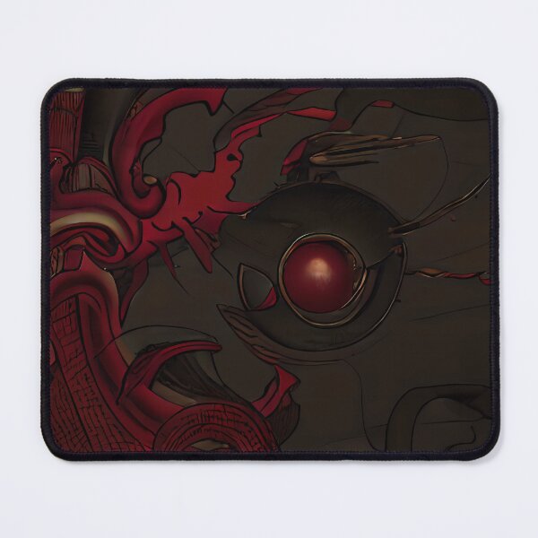 Item preview, Dark Crimson Eye Gold Ring Cracked Field Flame Yokai Art designed and sold by YugenWorkshop.
