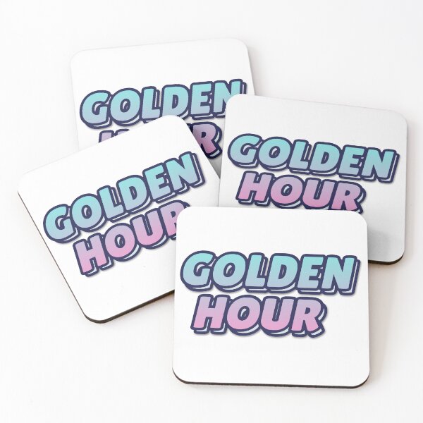 Item preview, "GOLDEN HOUR" Retro Typography Sticker designed and sold by QuirkThreadsCo.