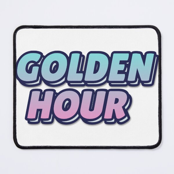 Item preview, "GOLDEN HOUR" Retro Typography Sticker designed and sold by QuirkThreadsCo.