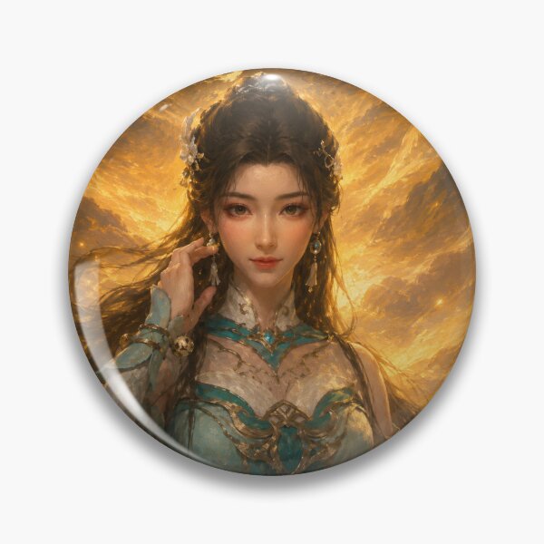 Item preview, Mystic Warrior Princess Amidst Golden Clouds designed and sold by Farheen786.