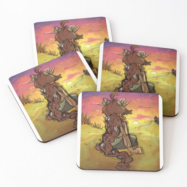 Item preview, Aesthetic Braided Girl Sunset Horizon Illustration designed and sold by Elakhongthe.