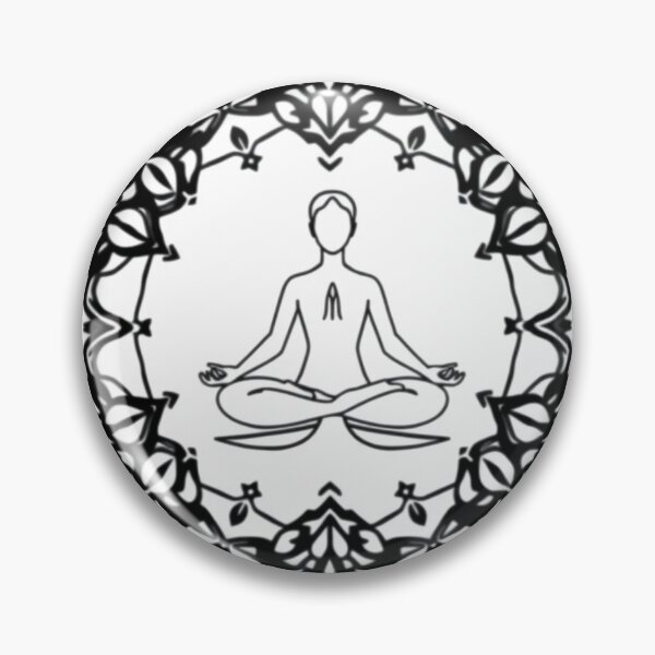 Item preview, Yoga Meditation Lotus Pose Silhouette Mandala Line designed and sold by QuirkThreadsCo.
