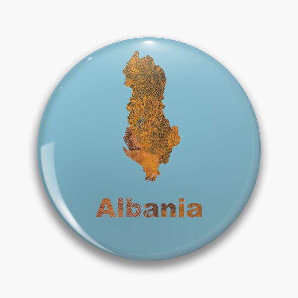 Item preview, Albania Map Rust on Teal designed and sold by Elisabeth Lucas.