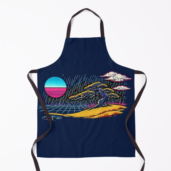 Item preview, Neon Retro Synthwave Ukiyo‑E Rain designed and sold by KungPowUnicorn.