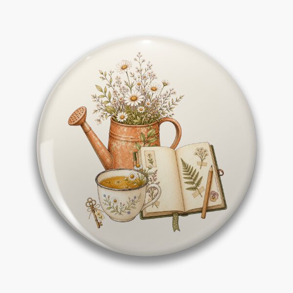 Item preview, The Key to Happiness | Cottagecore Vintage Botanical Collage | Calm and Cozy Collection designed and sold by Made by Tamar.