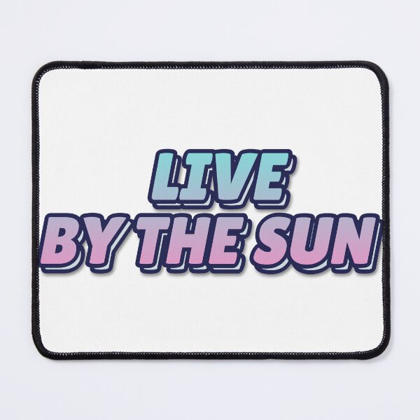 Item preview, "LIVE BY THE SUN" Retro Typography T-Shirt designed and sold by QuirkThreadsCo.