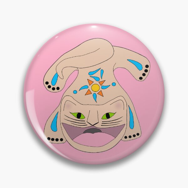 Item preview, Abstract Folk Art Hungry Desert Cat 3 Die Cut designed and sold by JoyousArt4u.