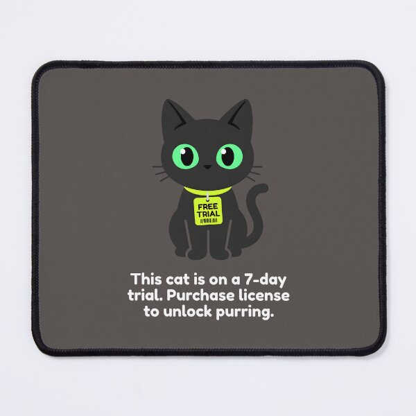 Item preview, Cute Black Cat 7-Day Free Trial Digital License designed and sold by SplashTastic.