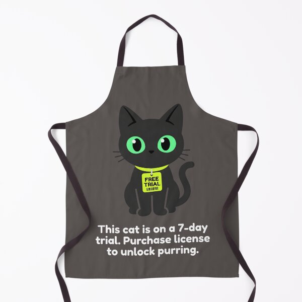 Item preview, Cute Black Cat 7-Day Free Trial Digital License designed and sold by SplashTastic.
