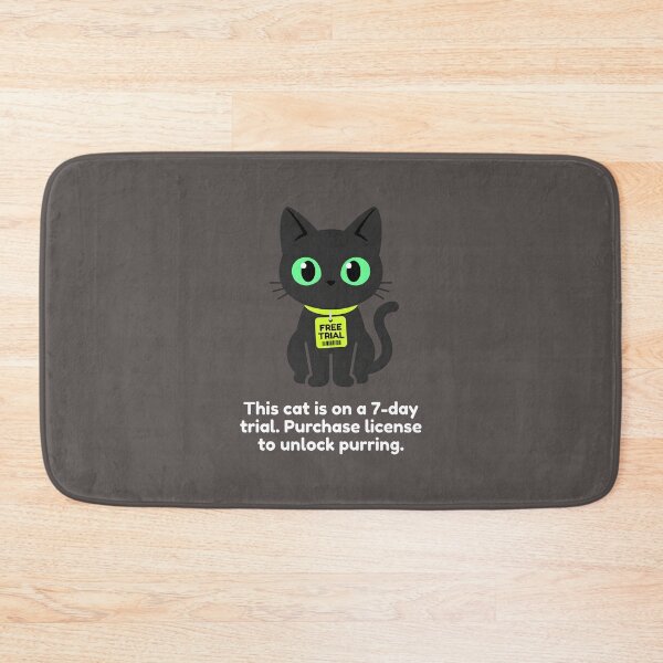Item preview, Cute Black Cat 7-Day Free Trial Digital License designed and sold by SplashTastic.