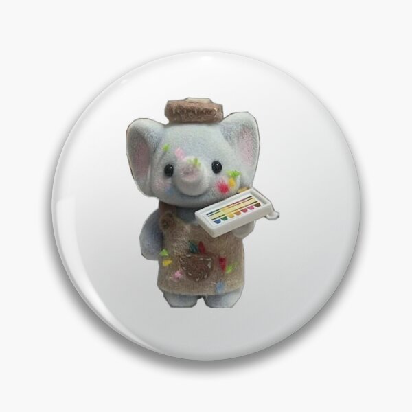 Item preview, Cute Artist Elephant Sticker | Kawaii Painter Elephant with Watercolors designed and sold by TylerHartsLittleShop.