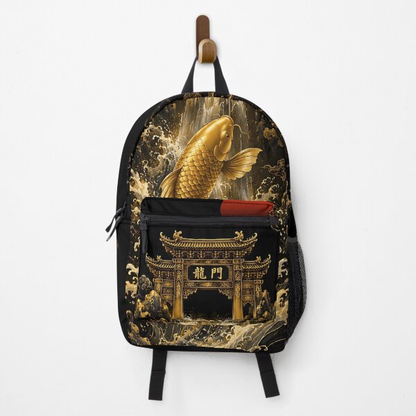 Item preview, Golden Koi Climbing the Dragon Gate Korean Wall Art | Traditional Asian Decor designed and sold by K-Tradition.