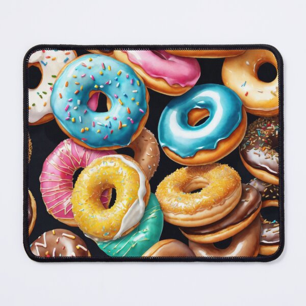 Item preview, Delicious Midnight Donuts Seamless Pattern designed and sold by CatandTea.