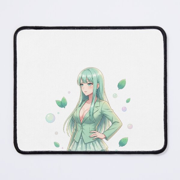 Item preview, Mint Green Anime Businesswoman with Floral Aesthetic designed and sold by iloveanimechibi.