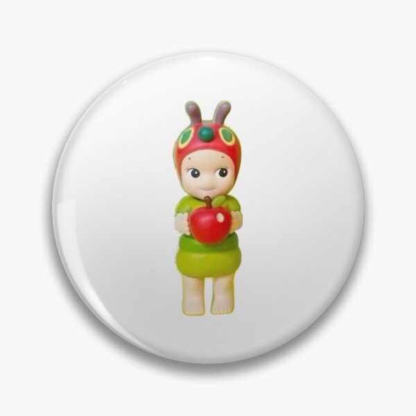 Item preview, Cute Apple Caterpillar Character Sticker | Kawaii Bug Holding Apple designed and sold by TylerHartsLittleShop.