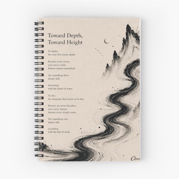 Item preview, Toward Depth Toward Height | Inspirational Poetry Art designed and sold by joycrysstudio.