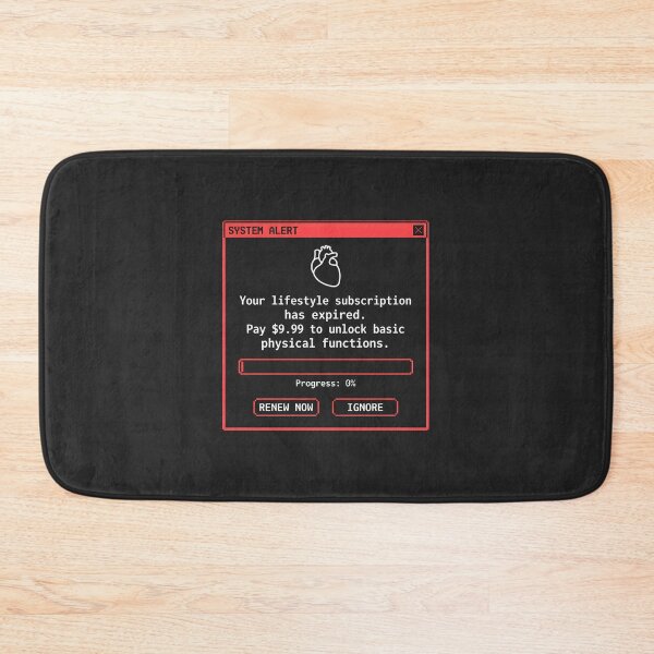 Item preview, Pixel Art Expired Lifestyle Subscription Heart Alert designed and sold by SplashTastic.