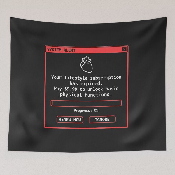 Item preview, Pixel Art Expired Lifestyle Subscription Heart Alert designed and sold by SplashTastic.