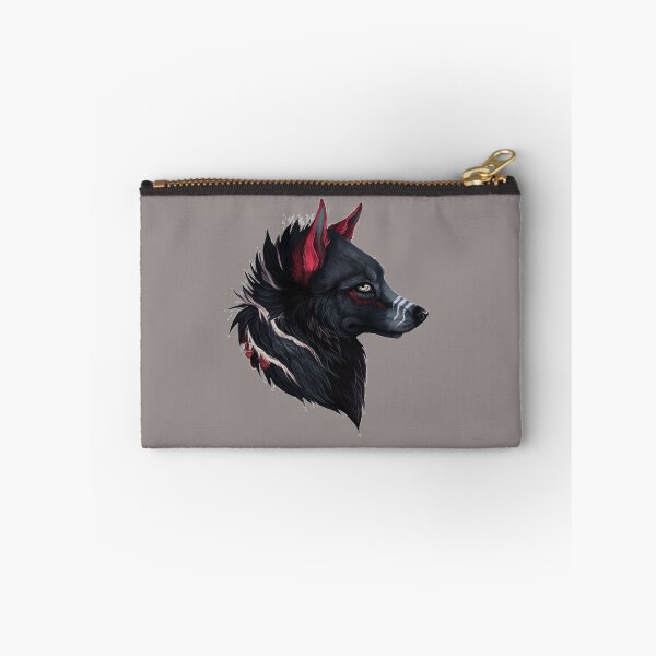 Item preview, Black Wolf Among Us – Dark Mystic Wolf with Red Ear Accents designed and sold by RaresS.
