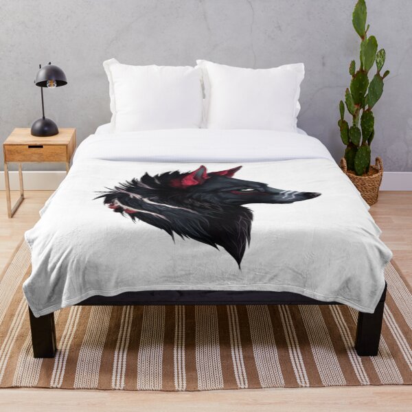 Item preview, Lobo Negro Entre Nosotros – Lobo Místico Oscuro con Orejas Rojas designed and sold by RaresS.