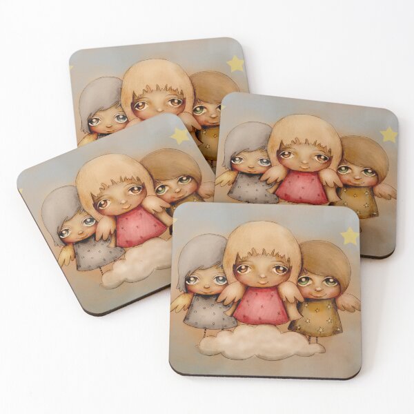 Item preview, Whimsical Angel Trio Cute Celestial Friends designed and sold by Karin Taylor.