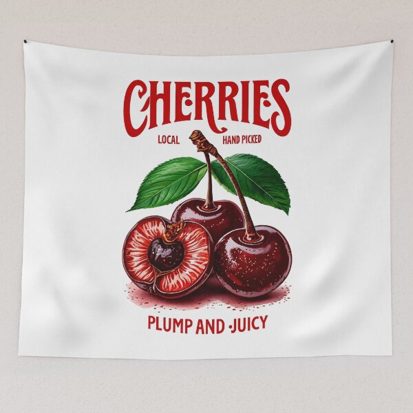 Item preview, Fresh Cherries - Local Hand Picked Plump and Juicy Fruit Art designed and sold by MAXIZPRINT.