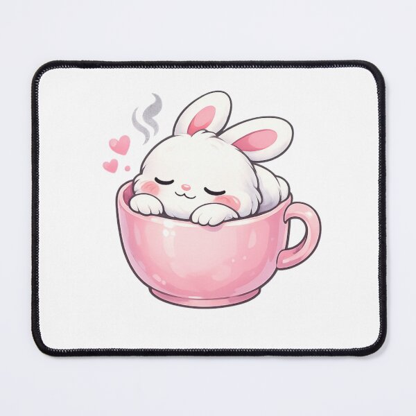 Item preview, cute sleeping rabbit inside a cup designed and sold by Uni-Fashion.