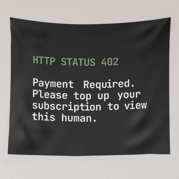 Item preview, HTTP Status 402 Payment Required Digital Human designed and sold by SplashTastic.