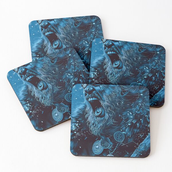 Item preview, Viking Berserker Battle Rage Norse Mythology Blue Comic designed and sold by PowerArtUa.