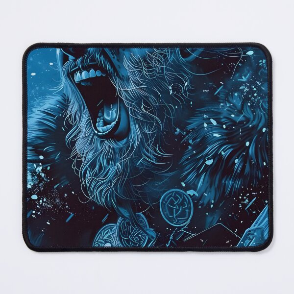 Item preview, Viking Berserker Battle Rage Norse Mythology Blue Comic designed and sold by PowerArtUa.