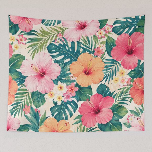 Item preview, Elegant Tropical Hibiscus Floral Pattern designed and sold by 0606PM.