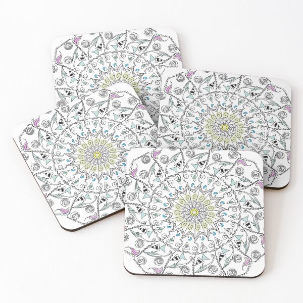 Artikelvorschau, Minimalistisches Mandala der Morgenblüte – Geometrische Kunst mit Pastellakzenten entworfen und verkauft von The Mandala Oasis.
