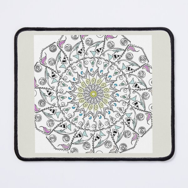 Item preview, Minimalist Morning Bloom Mandala - Pastel Accent Geometric Art designed and sold by The Mandala Oasis.