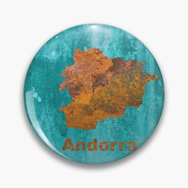Item preview, Andorra Map Rust on Teal designed and sold by Elisabeth Lucas.