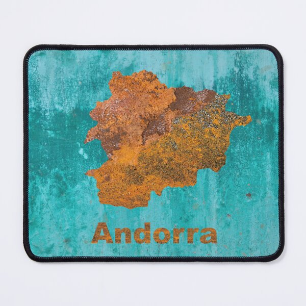 Item preview, Andorra Map Rust on Teal designed and sold by Elisabeth Lucas.