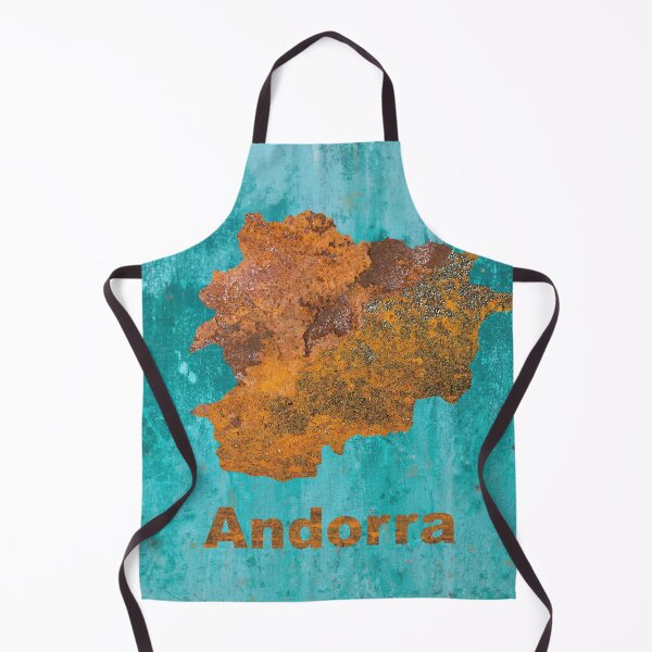 Item preview, Andorra Map Rust on Teal designed and sold by Elisabeth Lucas.