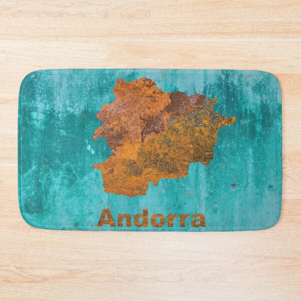 Item preview, Andorra Map Rust on Teal designed and sold by Elisabeth Lucas.
