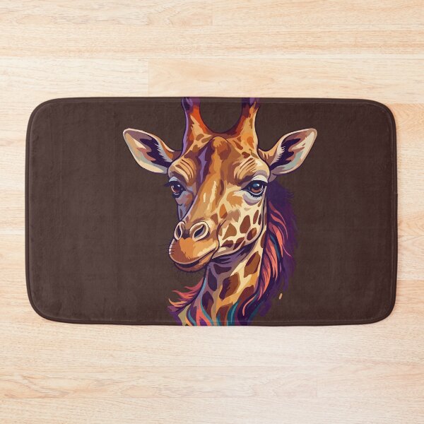 Item preview, Majestic Giraffe Portrait - Vibrant Artistic Drip Art Illustration designed and sold by artscripts.