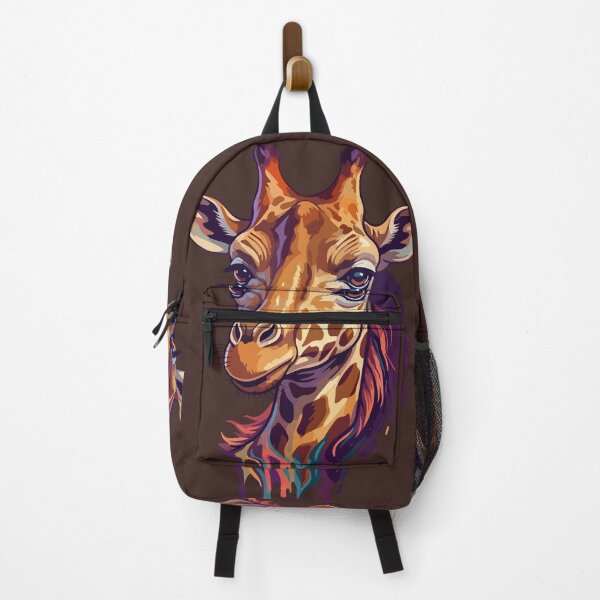 Item preview, Majestic Giraffe Portrait - Vibrant Artistic Drip Art Illustration designed and sold by artscripts.